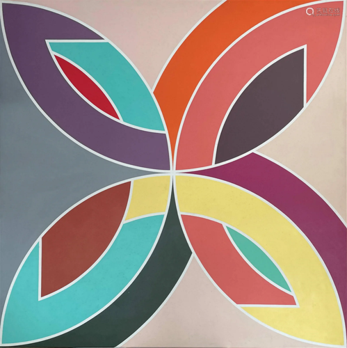 Large Frank Stella O/C "Abstract"