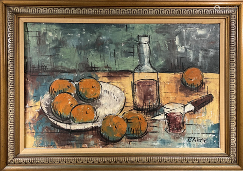 D'Arcy Mid Century French School O/C "Still Life&q...