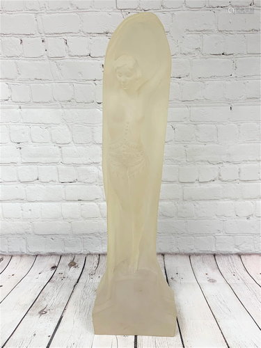 VTG Italian Design Crystalite Art Deco Style Nude