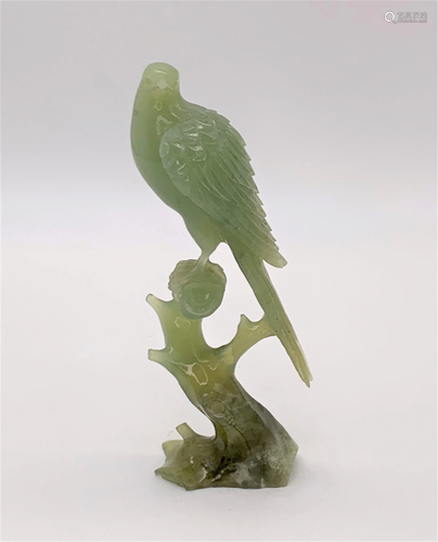 Antique Chinese Carved Jade Bird Figure