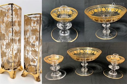 Val St Lambert "Pampre D'or' Glass Tableware ...