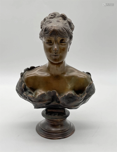 Vincenzo Gemito Bronze "Bust of Lady"