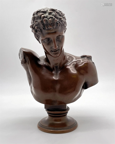 Antique Bronze Bust Of David