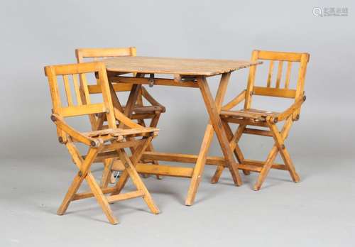 An early/mid-20th century Italian slatted beech children's f...