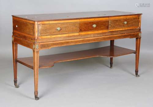 An early 19th century mahogany square piano converted to a s...