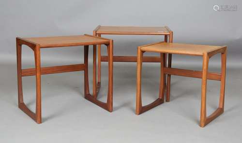 A mid-20th century G-Plan teak nest of three occasional tabl...