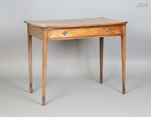 A George III mahogany side table with crossbanded and line i...