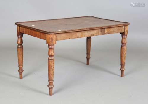 A late 19th century mahogany low side table of rectangular f...