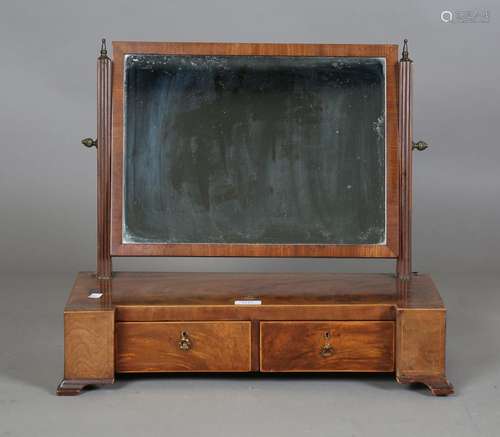 A late 19th century mahogany swing frame toilet mirror, the ...