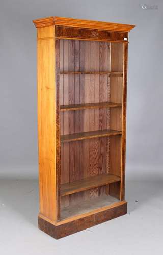 A modern reproduction open bookcase, fitted with four adjust...