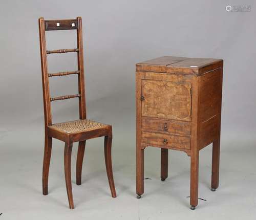 A late George III mahogany gentleman's wash cabinet, height ...