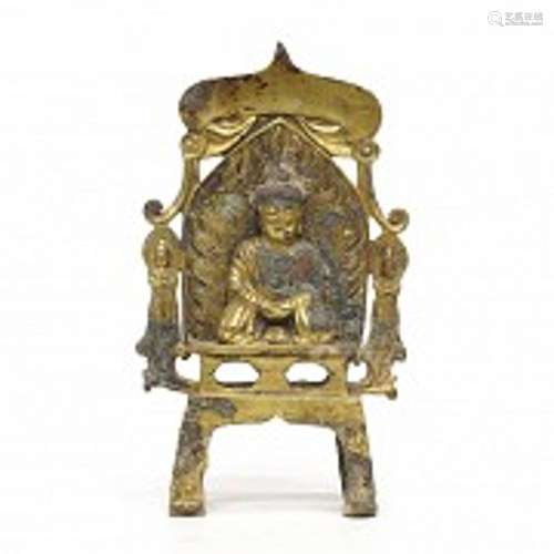 Gilded bronze Buddha, Wei style.