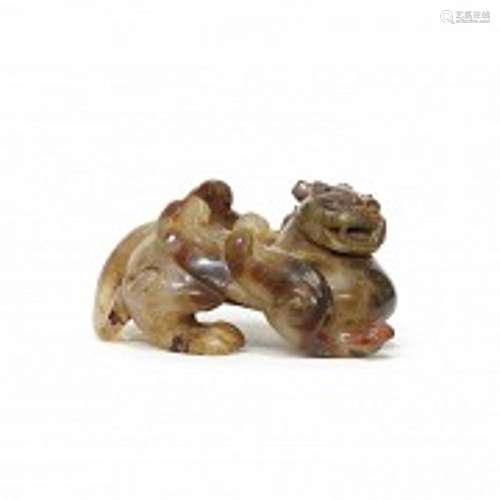 Carved agate figure, Xizhen style, Han dynasty.