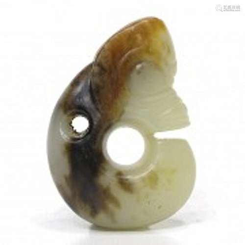 Carved jade pendant 