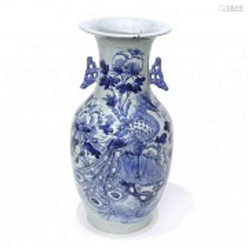 Chinese ceramic vase with phoenix, 19th century - 20th centu...