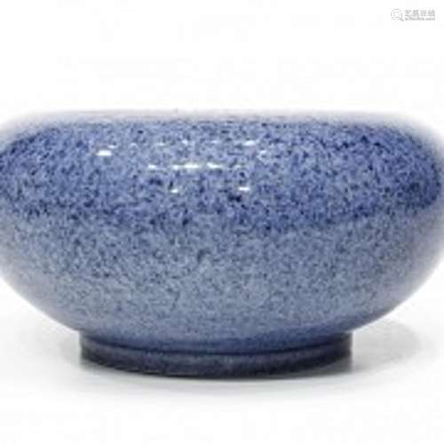 Blue glazed bowl, Qing dynasty.