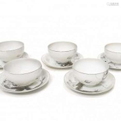 Chinese porcelain tea set, 20th century