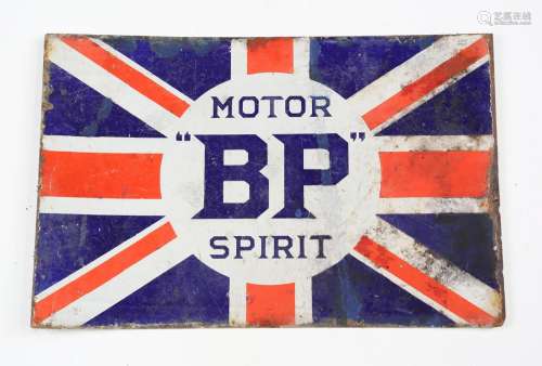 A Motor 'BP' Spirit 'Union Flag' double-sided enamel adverti...