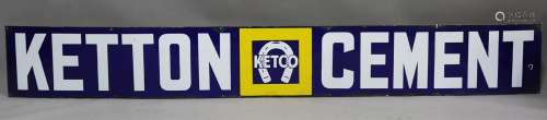 A Ketton 'Ketco' Cement enamel advertising sign