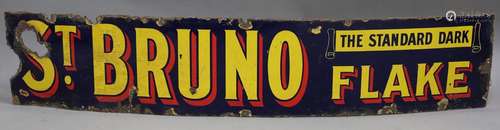 A St. Bruno Flake 'The Standard Dark' enamel advertising sig...