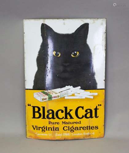 A Black Cat 'Pure Matured Virginia Cigarettes' pictorial ena...