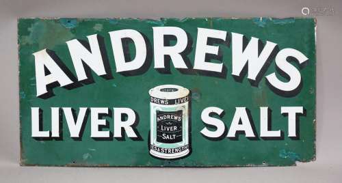 An Andrews Liver Salt pictorial enamel advertising sign