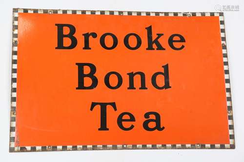 A Brooke Bond Tea enamel advertising sign