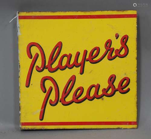 A Player's Please double-sided enamel advertising sign