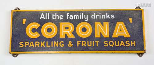 A Corona enamel advertising sign