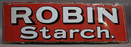 A large Robin Starch enamel advertising sign