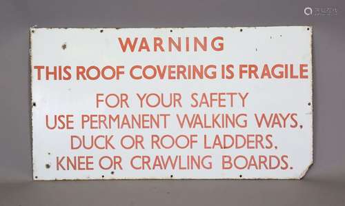 A British Railways enamel warning sign