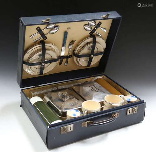 A mid-20th century Brexton automobile picnic set