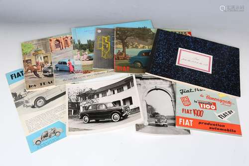 A group of seven mid-20th century Fiat sales brochures