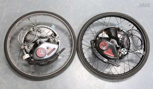 Two Cyclemaster hub-mounted two-stroke engines and eleven bi...