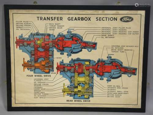 A group of four 1940s Ford Motor car part illustrations