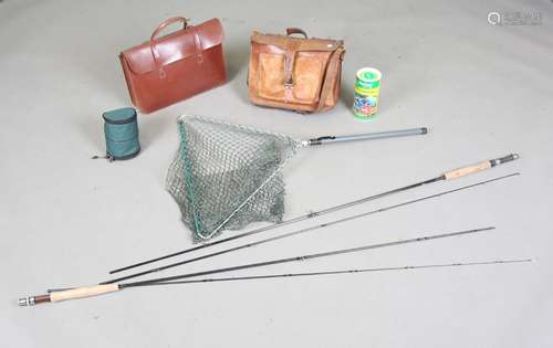 A collection of fly fishing equipment