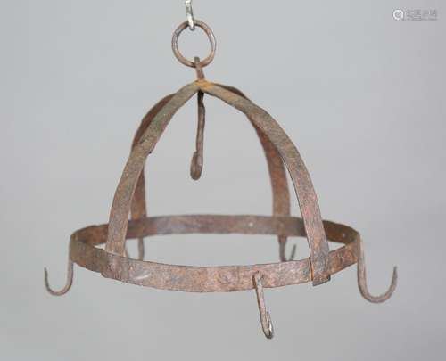 An 18th century wrought iron game crown