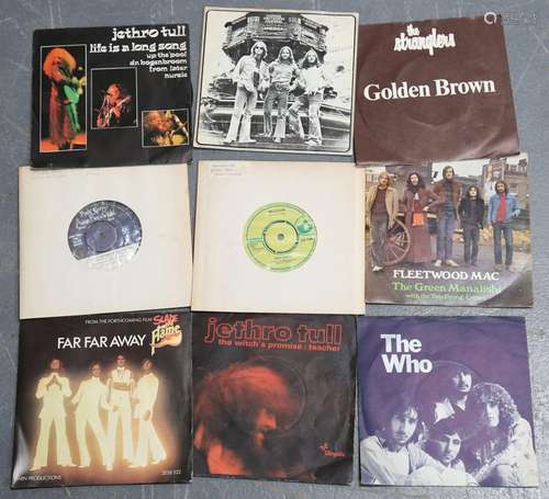 A collection of approximately eighty-five 7-inch records