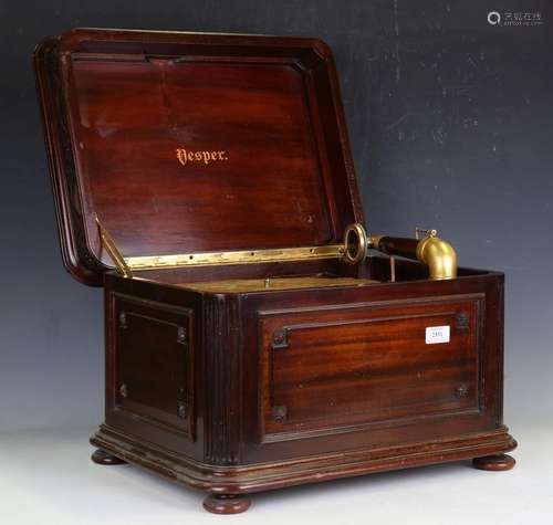 An early 20th century mahogany cased Vesper table-top gramop...