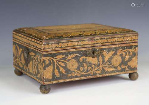 A Regency penwork box