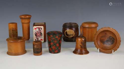 A group of treen collectors' items