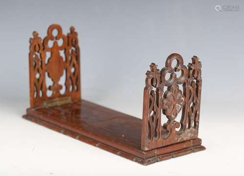 A late 19th century Gothic Revival mahogany extending bookra...