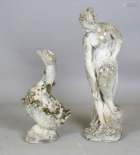 A 20th century cast composition stone garden figure of Venus