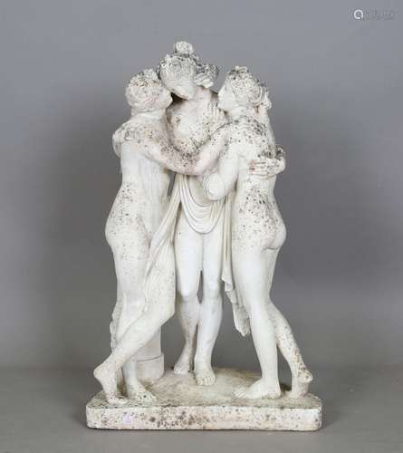 A 20th century cast composition stone garden statue