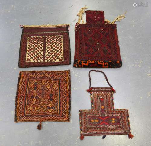 An Afghan flatweave salt bag