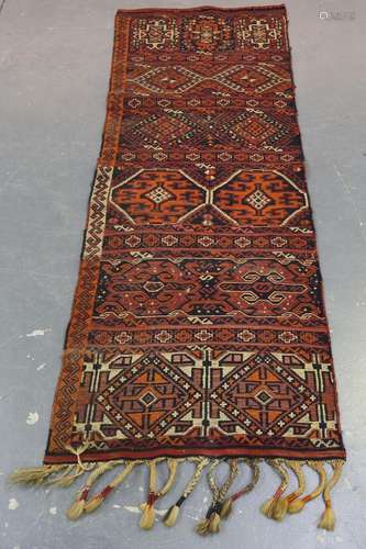 A Beluche sumak weave prayer rug