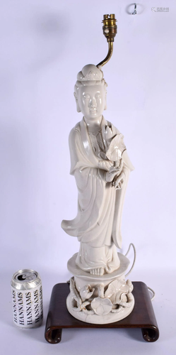 A LARGE EARLY 20TH CENTURY CHINESE BLANC DE CHINE PORCELAIN ...