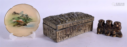 A LATE 19TH CENTURY JAPANESE MEIJI PERIOD MIXED METAL CASKET...