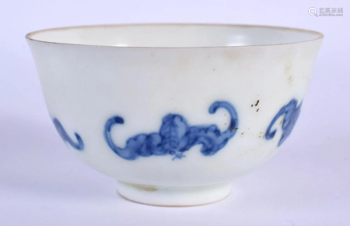 A CHINESE BLUE AND WHITE PORCELAIN TEABOWL 20th Century. 7.5...