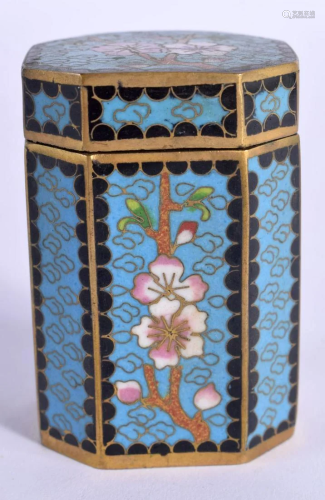 AN EARLY 20TH CENTURY CHINESE CLOISONNE ENAMEL BOX AND COVER...